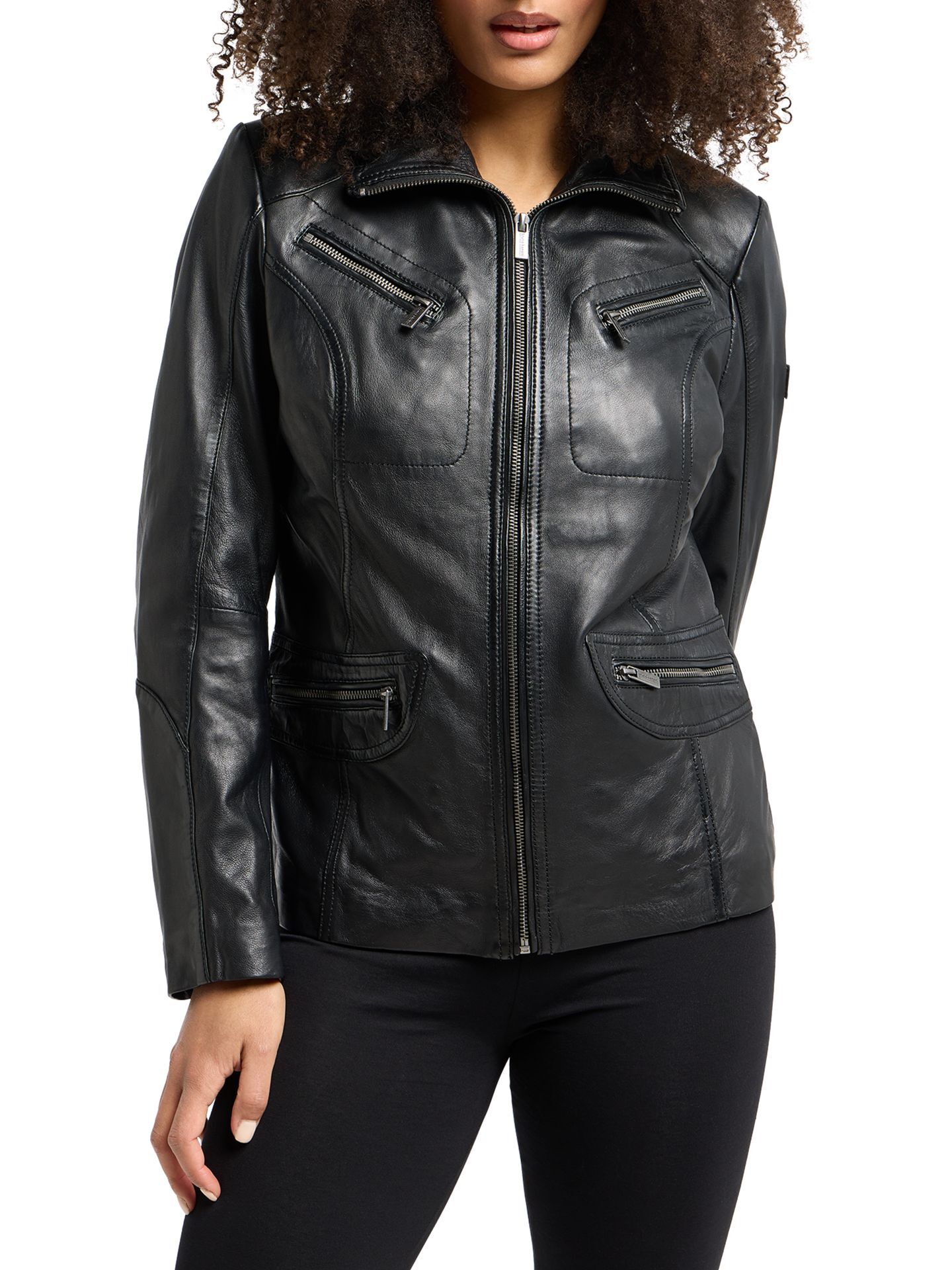  Damen Lederjacke