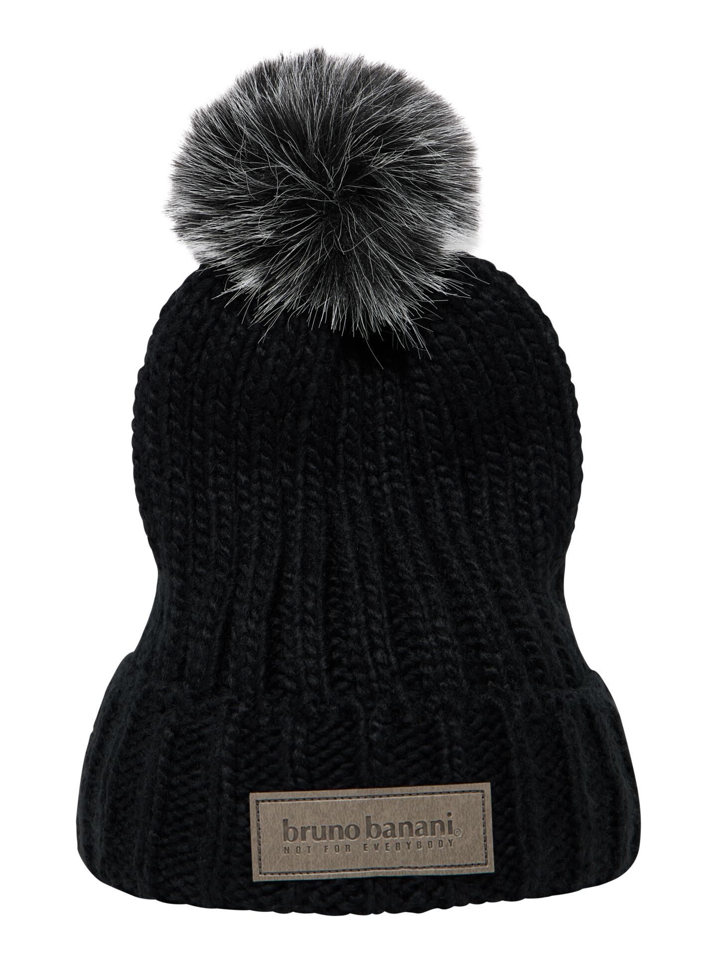 Strickmützel mit Bommel