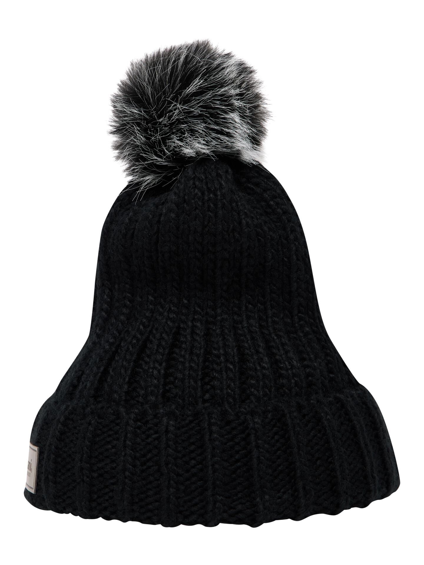 Strickmützel mit Bommel