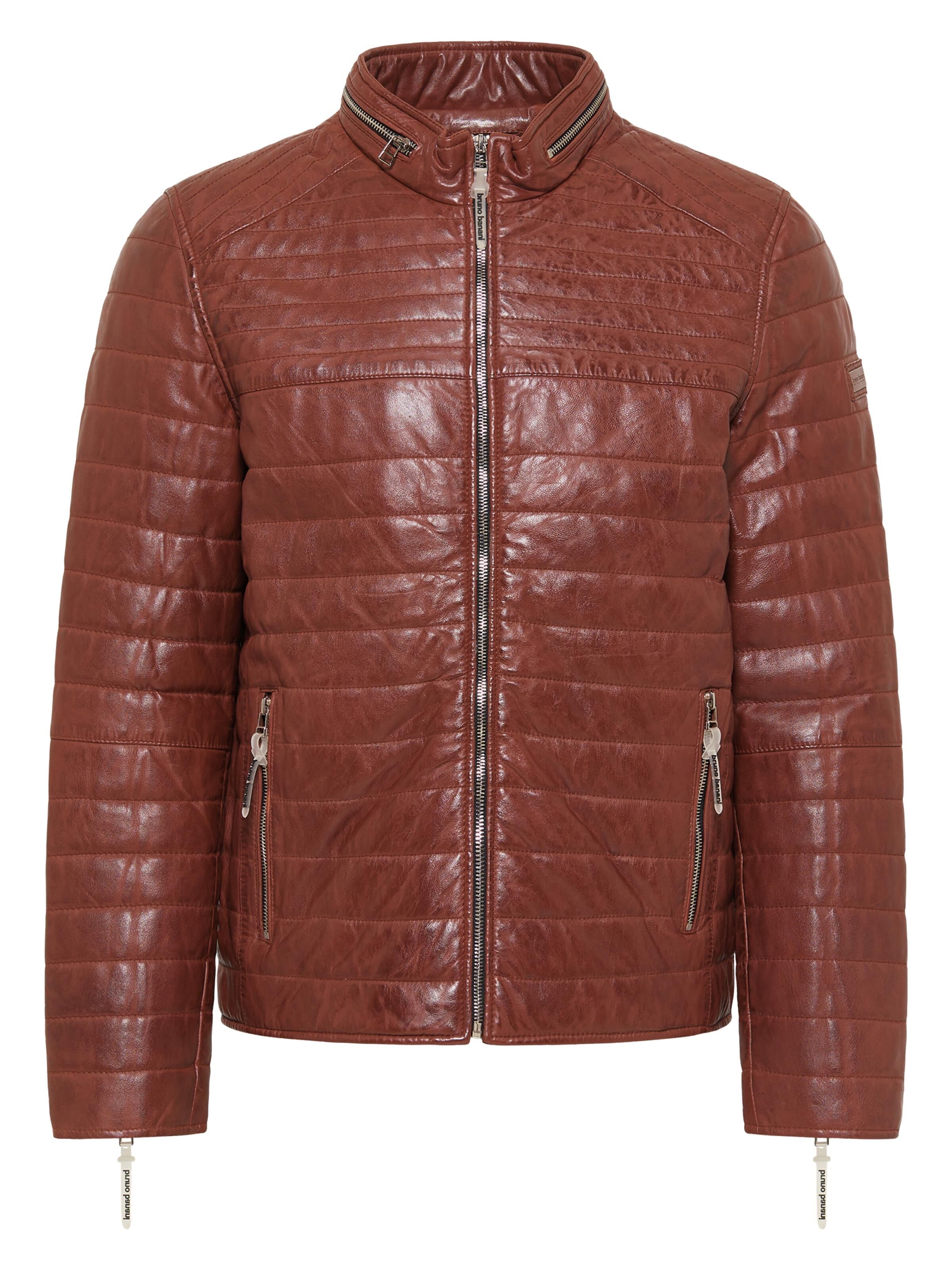 Gesteppte Lederjacke mit Stehkragen Gesteppte Lederjacke mit Stehkragen