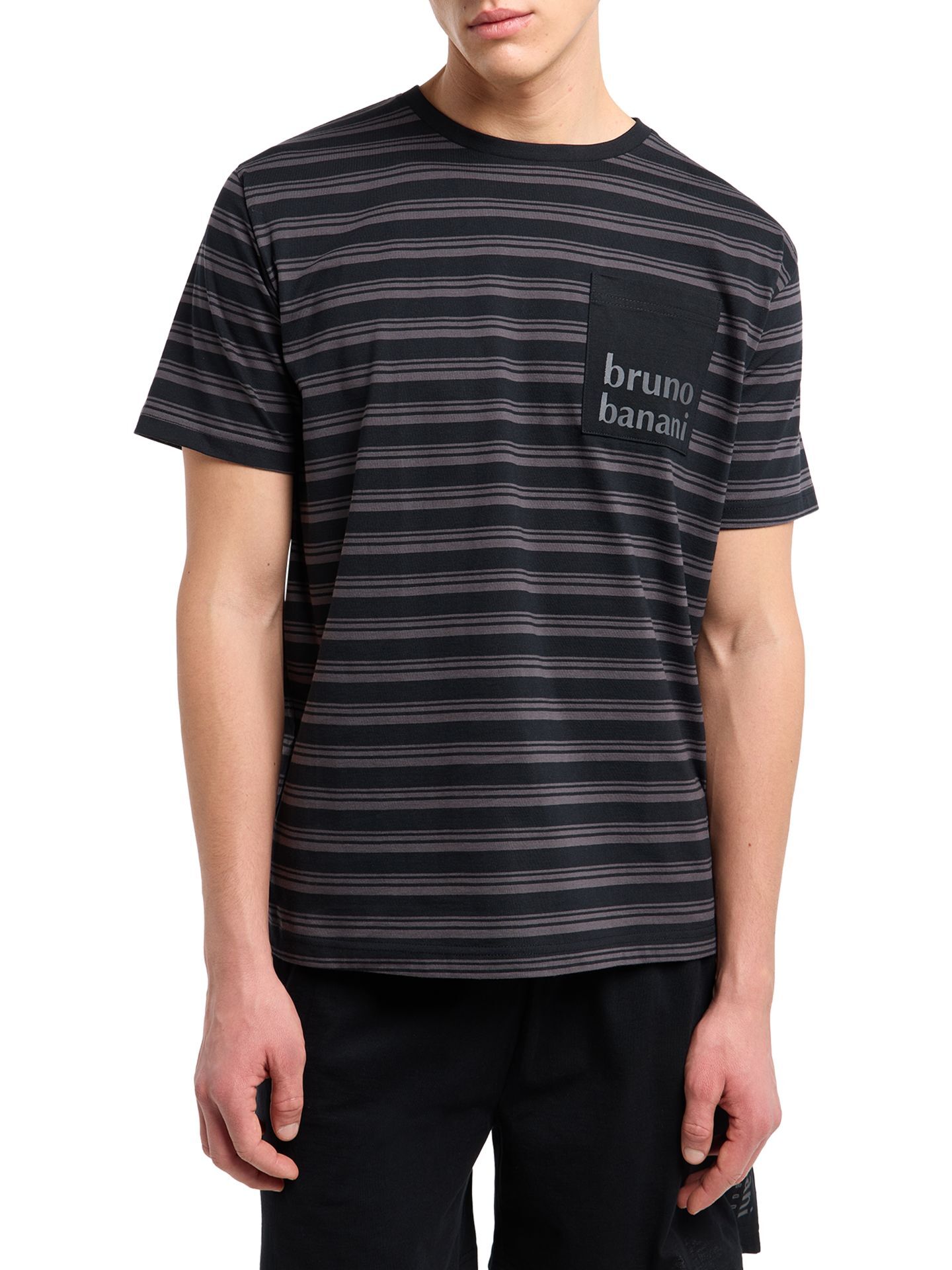  Herren Shorty Pyjama Set mit Logo-Print