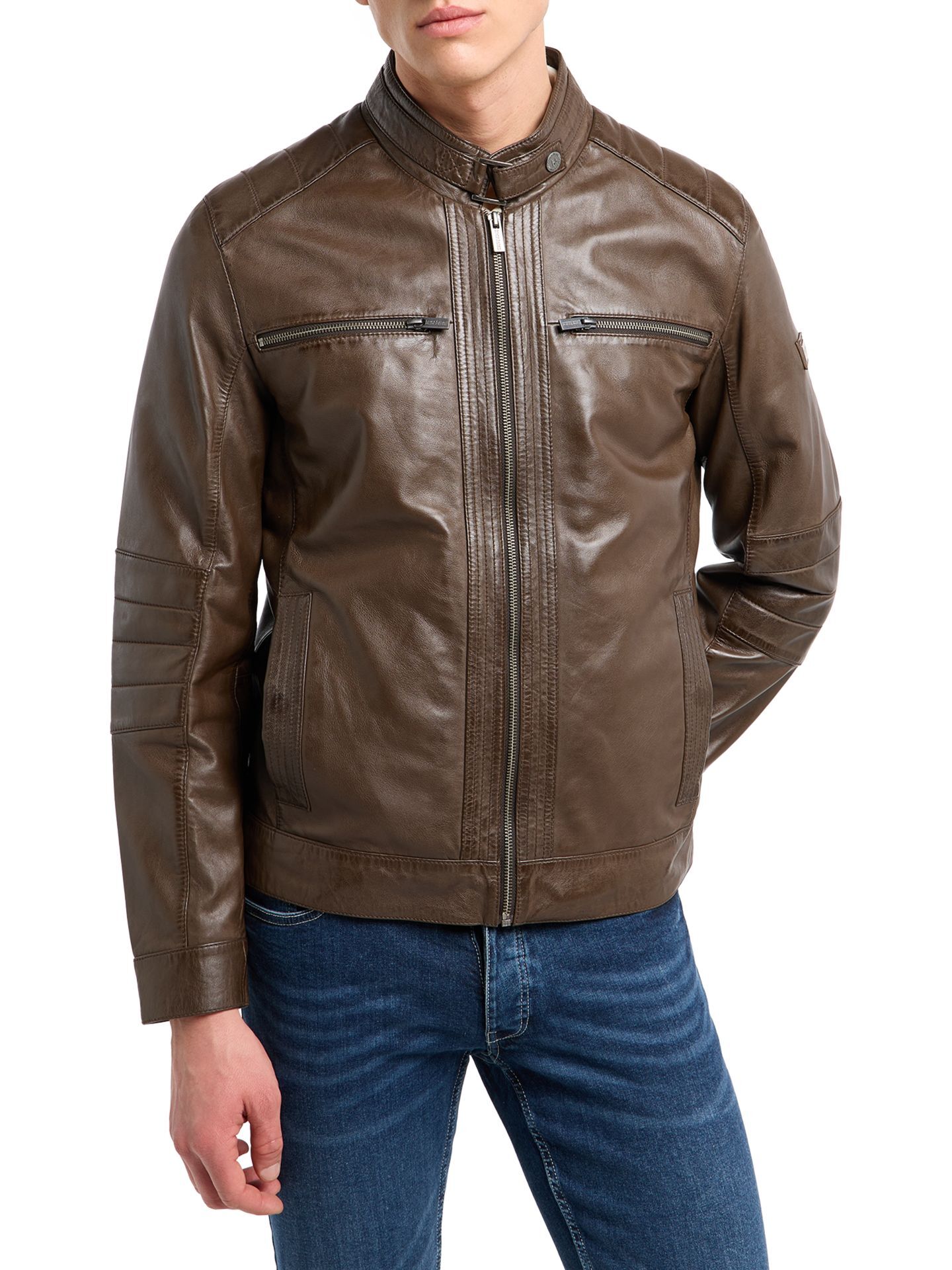  Herren Lederjacke