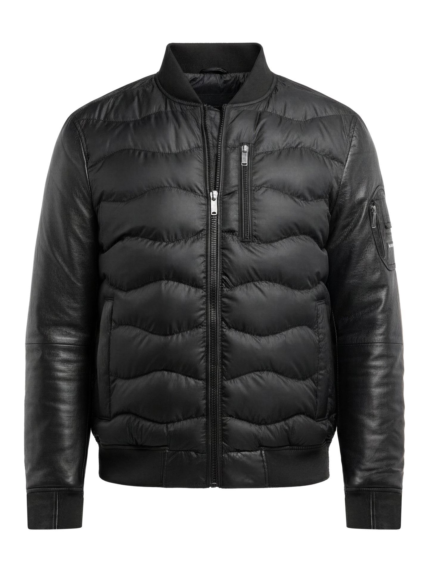  Herren Nylon Lederjacke