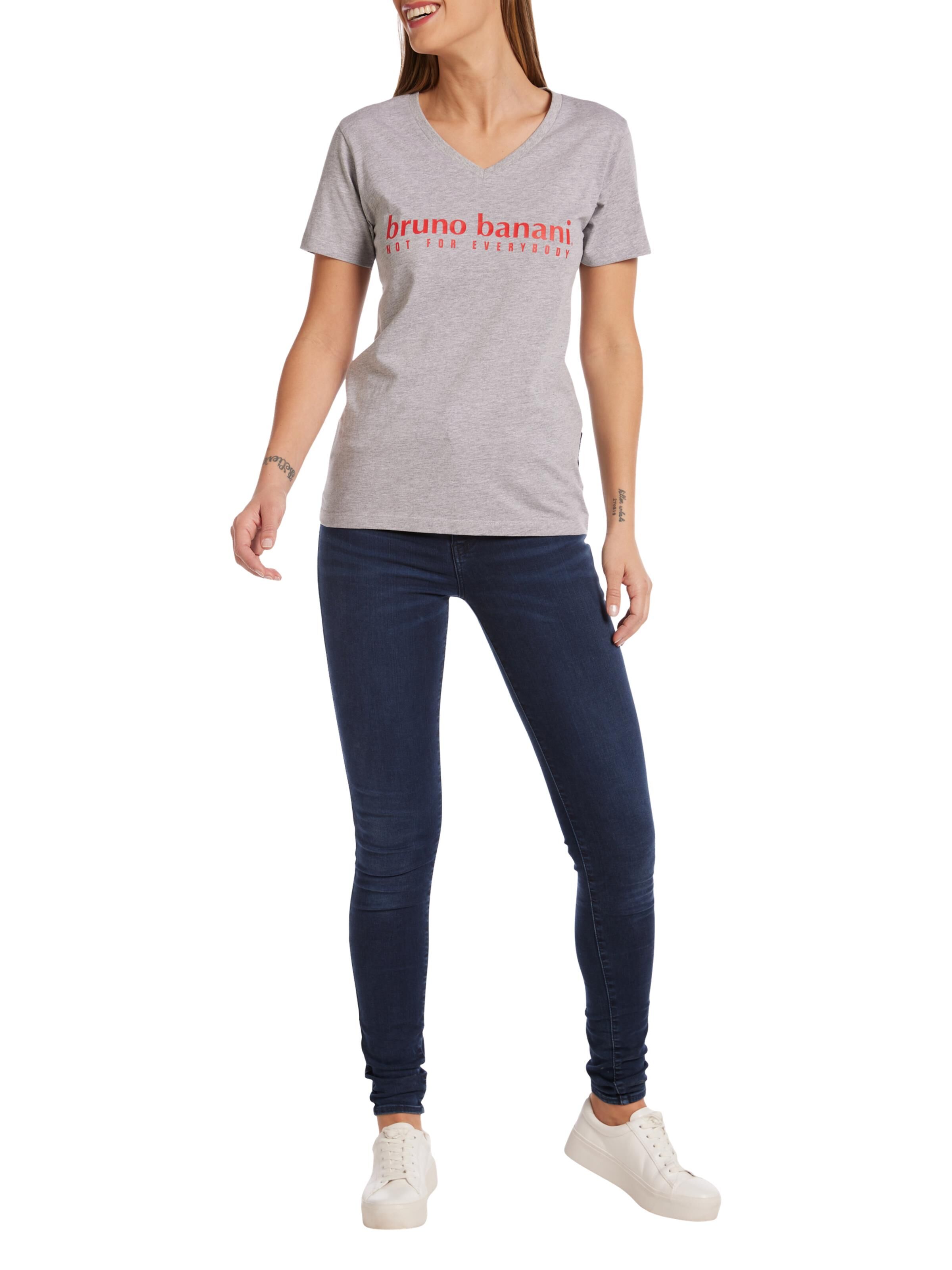 V-Ausschnitt T-Shirt mit Logo