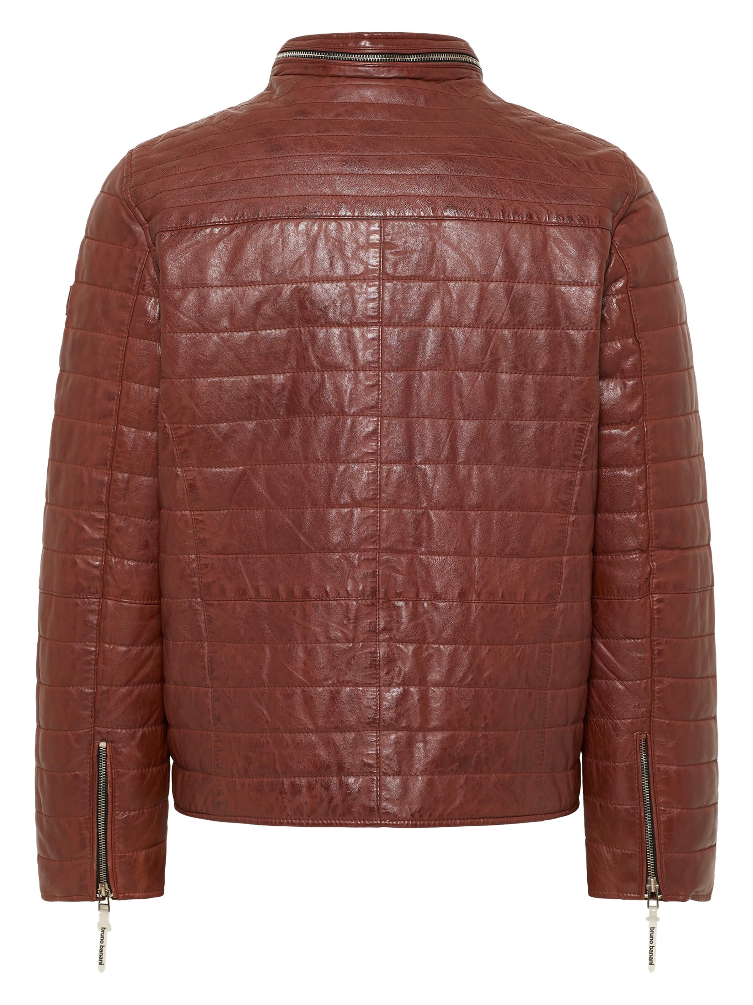 Gesteppte Lederjacke mit Stehkragen Gesteppte Lederjacke mit Stehkragen